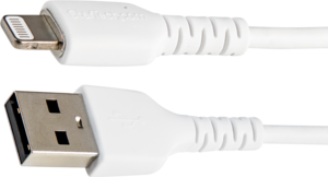 StarTech USB 2.0 Type-A to Lightning Cable White Rugged