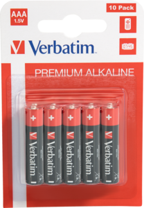 Piles alcaline Verbatim LR03, pack de 10